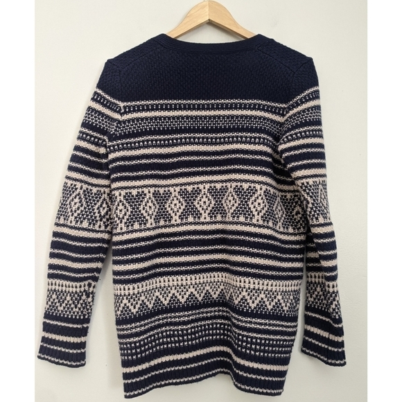 Madewell Stitchstripe 100% Merino Wool Cardigan Sweater Size Small - Picture 3 of 7